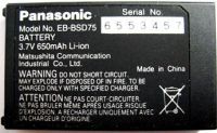 Panasonic GD75 (EB-BSD75) 850mAh Li-ion, оригінал