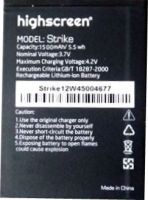Highscreen (Strike) 1500mAh Li-ion, оригінал