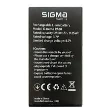 АКБ Sigma PA68/ PA68 Wave , 2500mAh